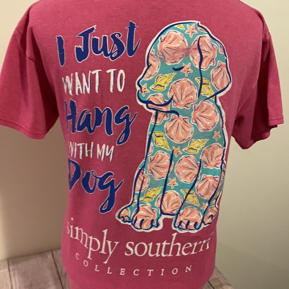 Simply Southern I Just Want To Hang With My Dog Short Sleeve Tee Shirt